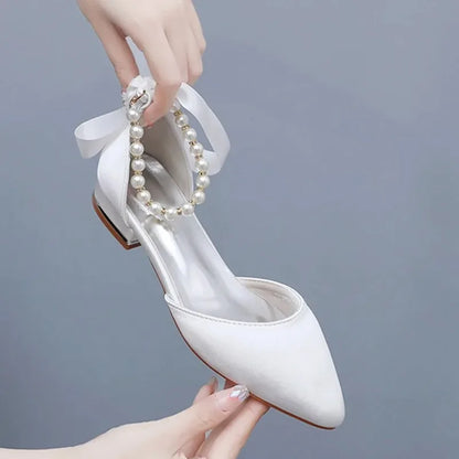 Summer New Women Shoes Fashion Pointed Tip Flat Sandals for Woman Elegant Dress Wedding Shoe Luxury Designer Shoes Zapatos Mujer