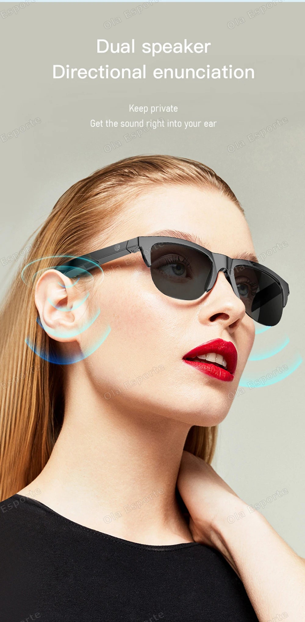 2026 Smart Glasses New AI Translation UV400 Polarized Lenses Wireless Bluetooth Call HD Voice navigation Driving SmartSunglasses