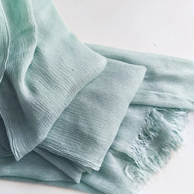 60 Color Cotton Crepe Shawl Headwraps Fashion Scarf Hijab For Women Veil Muslim Islam Hijab Cap Scarf For Muslim Shawl 200*90CM