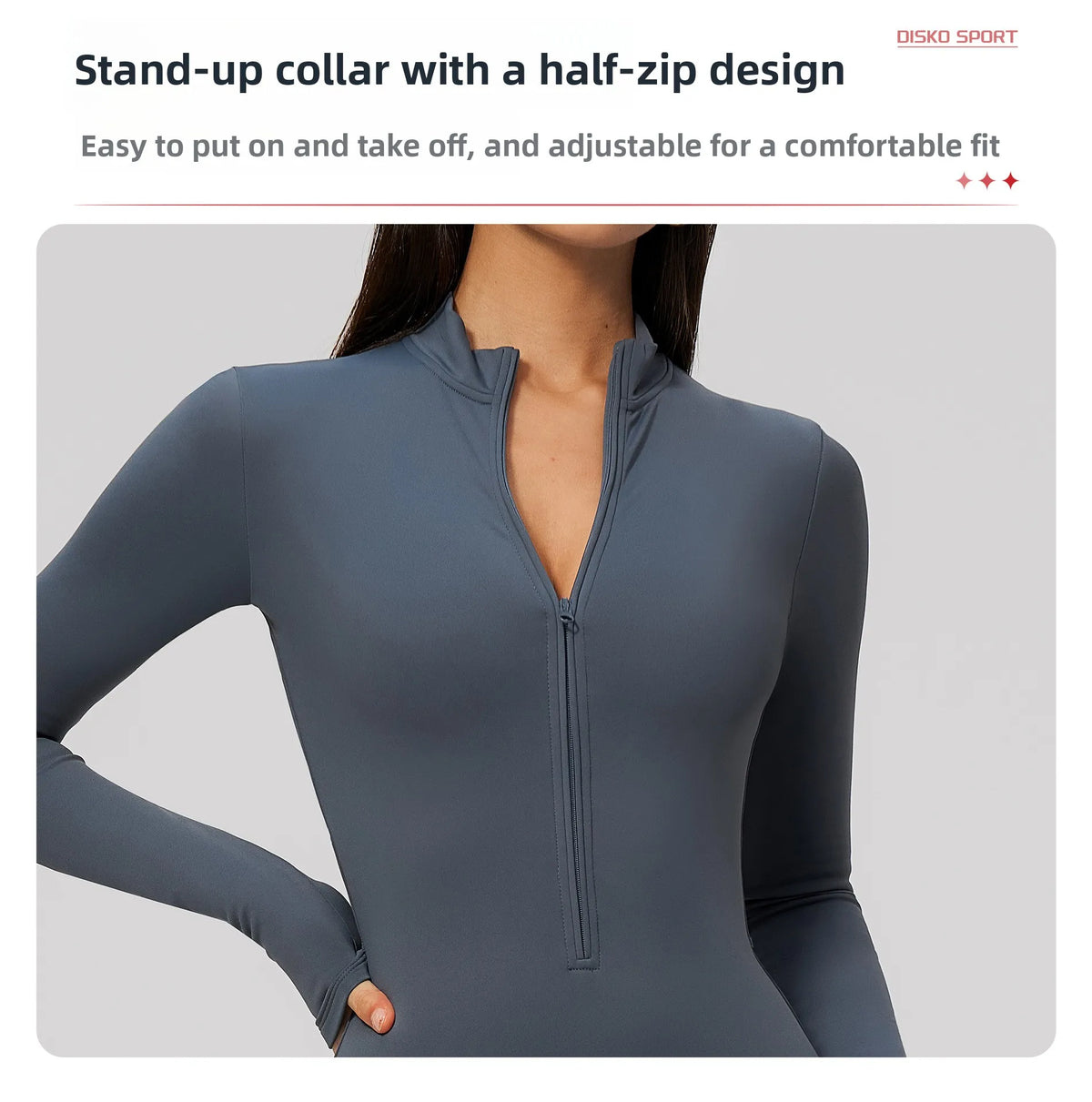 Winter Half Zip Yoga Bodysuit Women Long Sleeved Fitness Jumpsuit Sportswear Gym Clothes One-piece Running Workout Wear Rompers