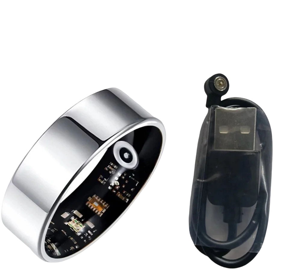 2026 New Smart Ring Heart Rate Blood Pressure Sleep Monitoring Motion Tracking IP68 Waterproof Men Women Smart Ring Holiday Gift