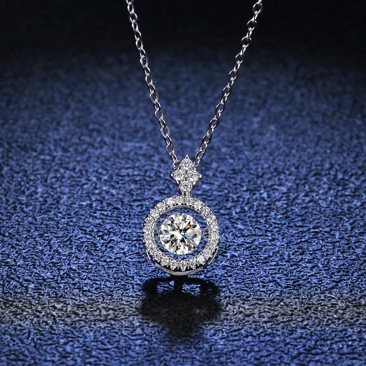 BIJOX STORY 1 CT Moissanite Pendant For Women Simulated Diamond Necklace S925 Sterling Silver Jewelry Girl Valentine's Day Gift
