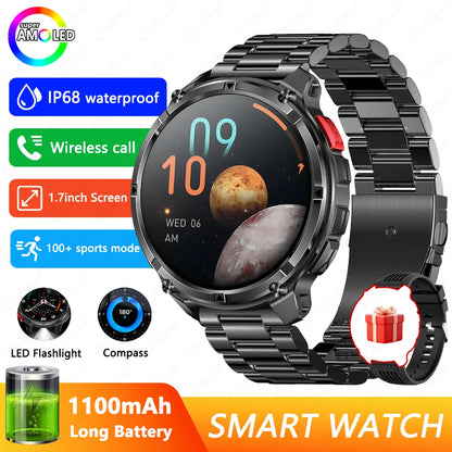 2026 New T-Rex3 Pro 1100mAh Battery Smart Watch GPS path 5ATM Waterproof Sports Run tracker Outdoors Compass Military Smartwatch