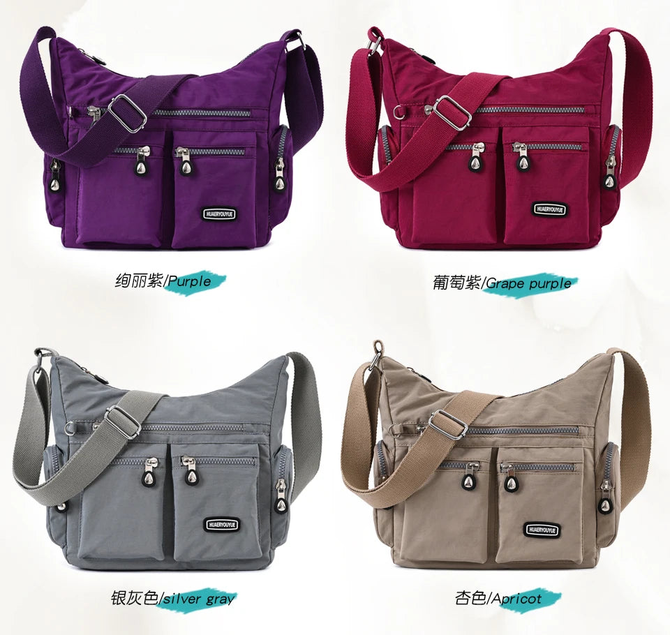 Women's Shoulder bag Nylon Female Travel Handbag Ladies Messenger Bag light CrossBody Bag High-grade Wear-resistant fabric