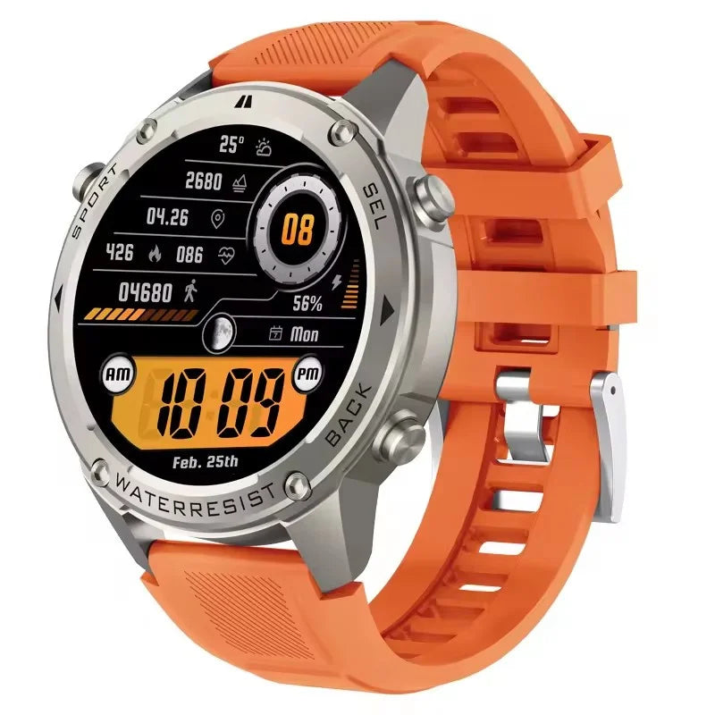 AMOLED Smart Watch DM56 Bluetooth Calling 500mAh Battery GPS Dual Band Satellite Outdoor Sports  Fitness Tracking Smartwatch