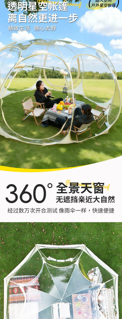 Transparent Bubble Tent for Winter Camping,Insulated Windproof Geodesic Dome Tent with Stargazing Skylight,Outdoor Glamping Tent