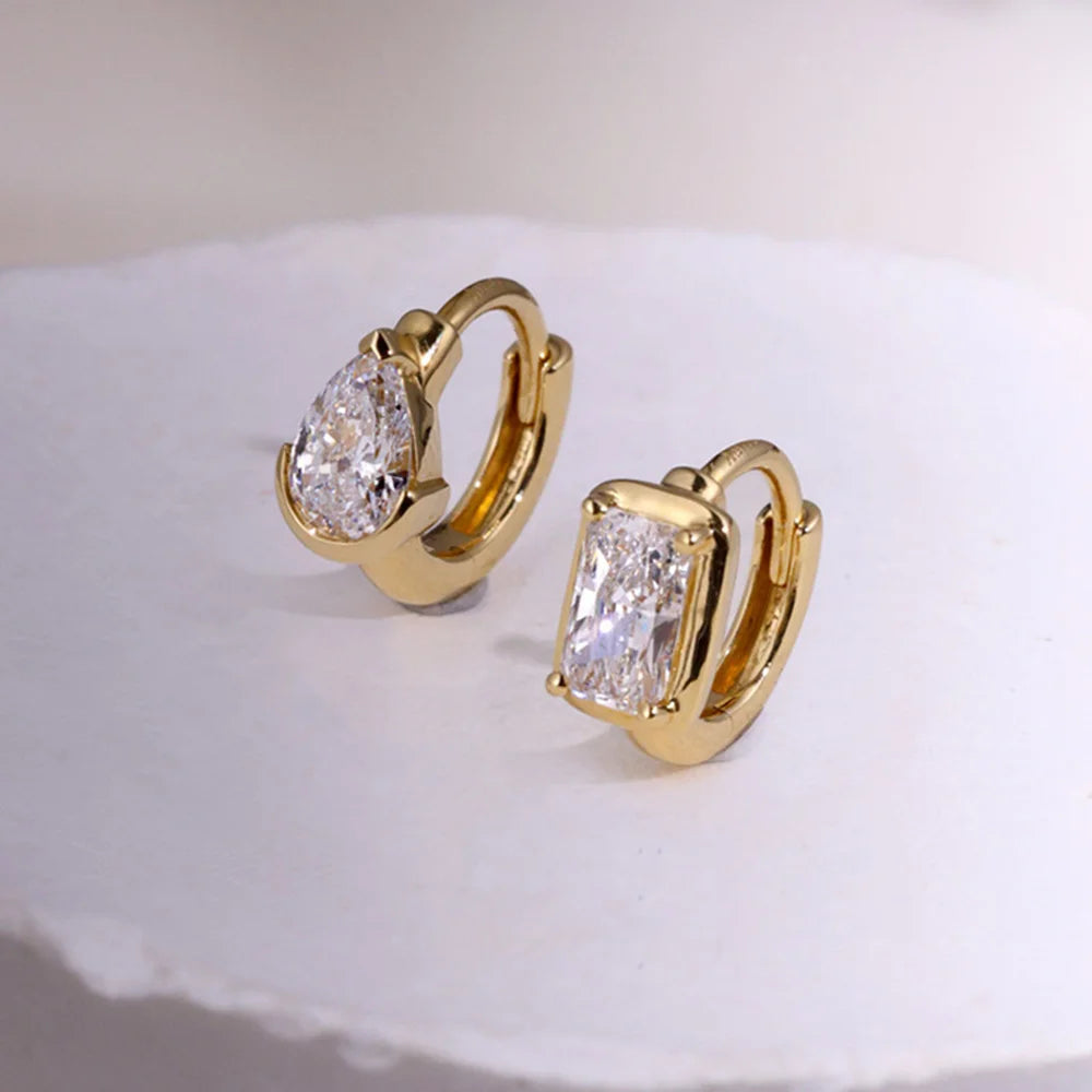 Aide 1PC 925 Sterling Silver INS Zircon Diamond Stud Earring Stud, Suitable For Women Daily Wear, Wedding Party, Valentine's Day