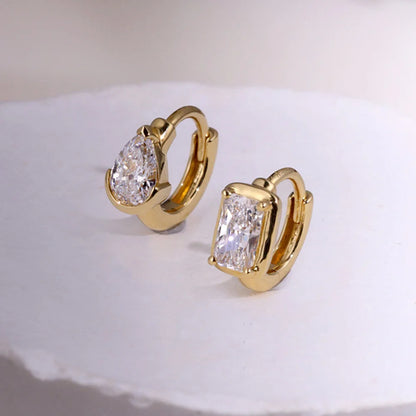 Aide 1PC 925 Sterling Silver INS Zircon Diamond Stud Earring Stud, Suitable For Women Daily Wear, Wedding Party, Valentine's Day