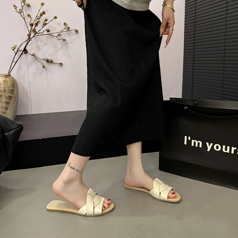 New Summer Designer Women'S Solid Color Fashion Slippers Zapatos De Mujer Women'S Shoes Slippers Women Slippers Women Shoes
