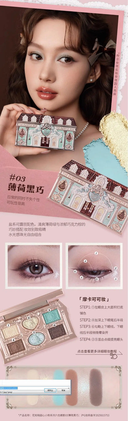 Flowerknows THE SWEETIE BEAR COLLECTION Makeup Gift Set All In Concealer Palette Blush Setting Powder Lip Jelly Gift Box Mirror