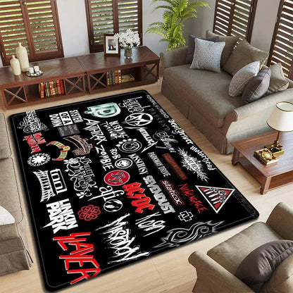Band logo Music Rock and Roll logo Pattern Carpet Kitchen Mat Doormat Bedroom FloorDecoration LivingRoom Bathroom Anti-slip Rug