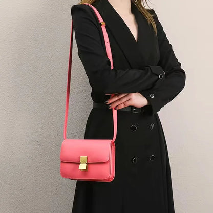 Luxury Designer Tofu Bags Square Bag One Shoulder Crossbody Bag Fashion Handbags Top Quality Genuine Leather Women's Bag Chic