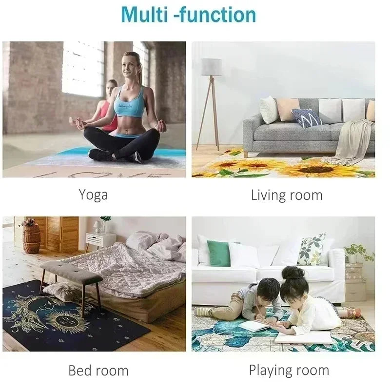 1pc Classic Black Tire Pattern Round Rug, Non-slip Floor Mat for Living Room, Bedroom, Bathroom, Holiday Home Decoration