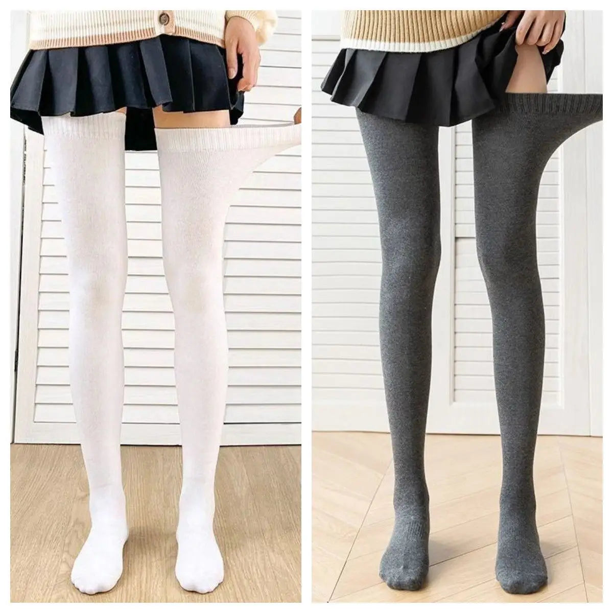 1/2Pcs Extended Over Knee High Socks Silicone Anti Slip High Tube Cotton Socks High Elasticity Loose Oversized Women's Stockings