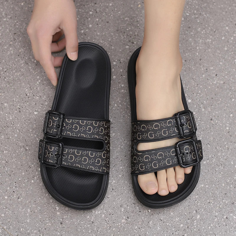 Men's Genuine Leather Sandals Comfortable Man Sandal House Slippers Man Summer Shoes Sale Genuine Mens Slipper Flip Flop Slides
