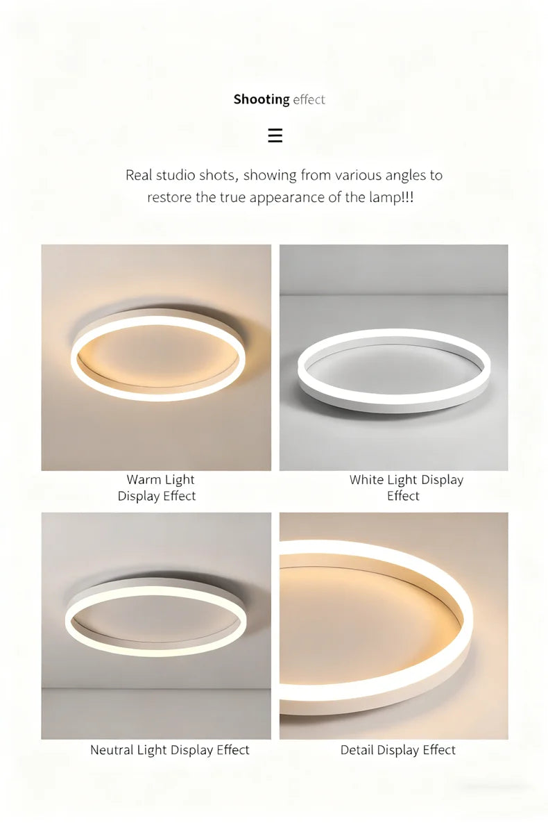 Modern Bedroom led Ceiling Lights Round Remote Control Dimmable led Living Room Ceiling Light White/Black Indoor Ceiling Lights