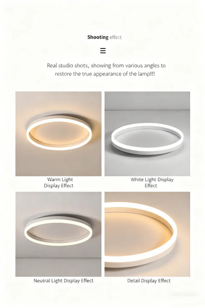 Modern Bedroom led Ceiling Lights Round Remote Control Dimmable led Living Room Ceiling Light White/Black Indoor Ceiling Lights