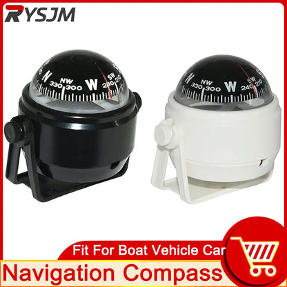 Boat Compass Waterproof Nautical Compass Sea Pivoting Marine With Electronic LED Light For Marine Navigation Positioning