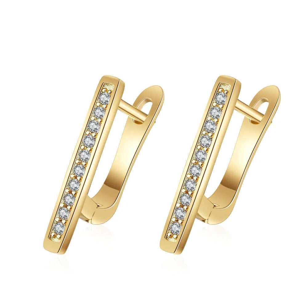 925 Silver Needle Princess Crystal Square Zircon Drop Earrings for Women Trendy Simplicity Jewelry Girl Sweet Gifts New