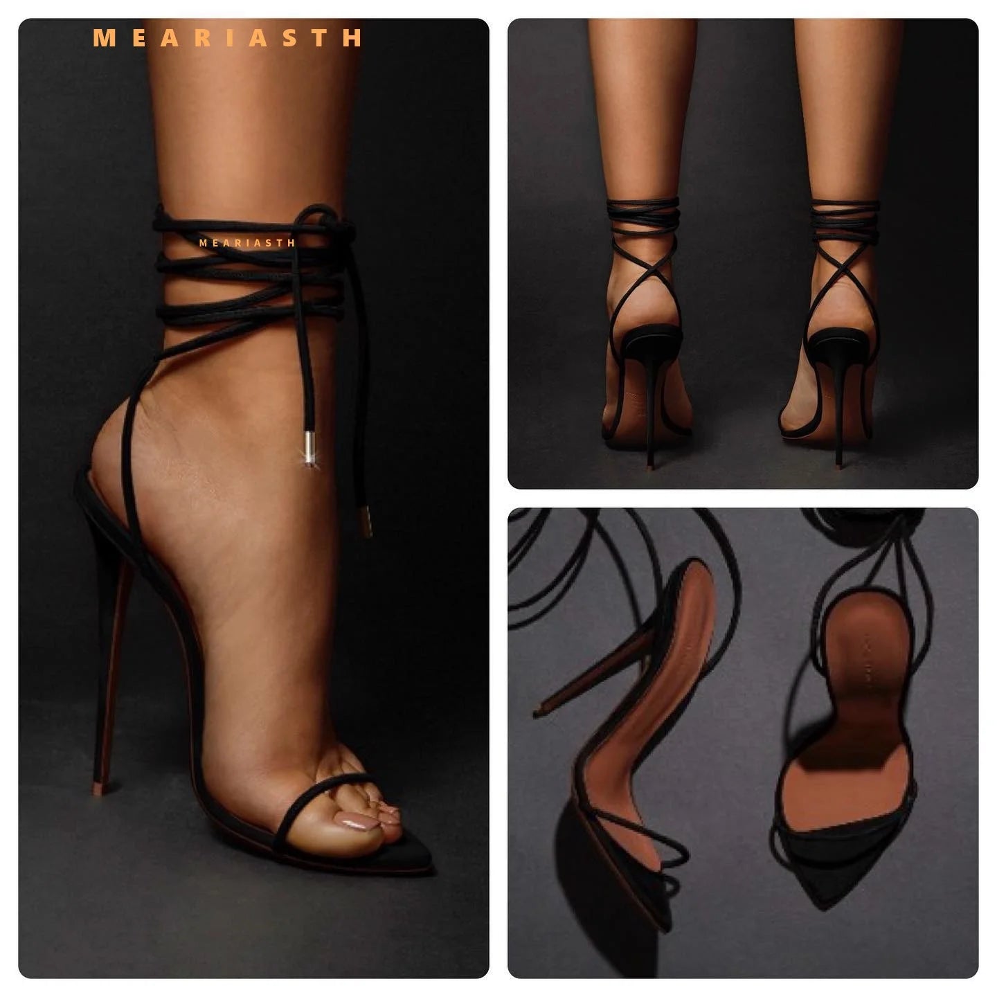 big size 35-44 New 12cm pointed open toe strap slim strap sexy super high heels sandals slim heel versatile sandals for women