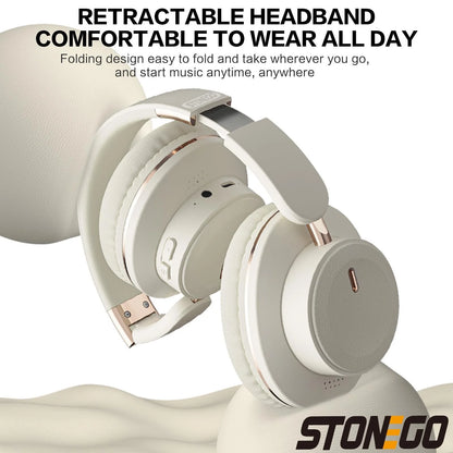 Wireless Headphones Bluetooth 5.3 Headset Foldable Portable Earphones Fashion Photography Props Aesthetic Outfit Accessories Long Battery Life Comfortable Lightweight Over Ear Bass Stereo Sound Adjustable Headband For Travel
