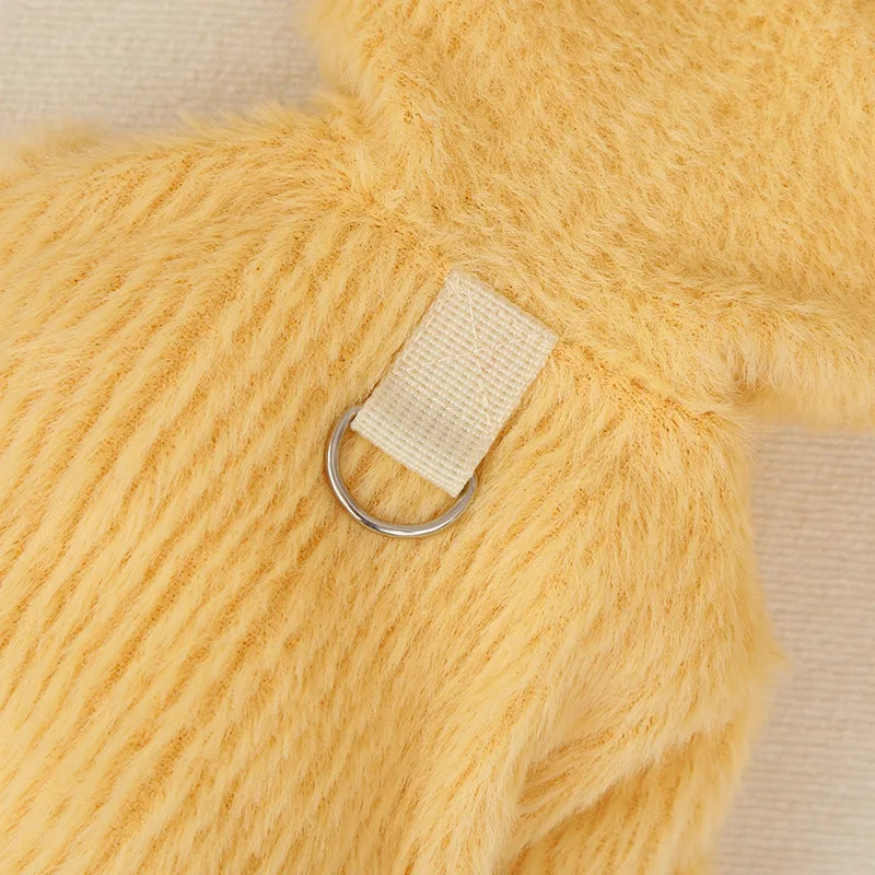 Warm Dog Clothes Winter Plush Hooded Clothing Jumpsuit Tracksuit For Small Medium Dogs Chihuahua York Puppy Overalls Bodysuit XS