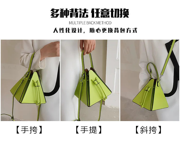 Fashion Ladies Shoulder Bags Handbag High Quality Leather Crossbody Bag Designer Female Triangle BagsSense of Luxury Women Bags