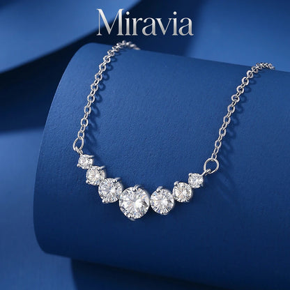 VVS1 D Color Moissanite Necklace for Woman Wedding Fine Jewely with Certificates 925 Sterling Sliver Plated 18k White Gold