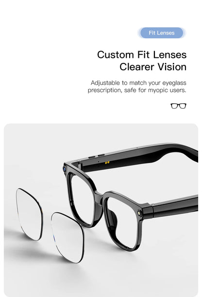 PEJE AI Smart Glasses with Camera, 1080P HD Video Recording Glasses, AI Assistant (ChatGPT/Doubao), Real-Time Translation