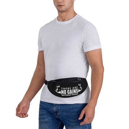 Powerhouse Gym Fanny Bag Custom Bodybuilders Fitness Crossbody Waist Pack Men Women Cycling Camping Phone Money Pouch