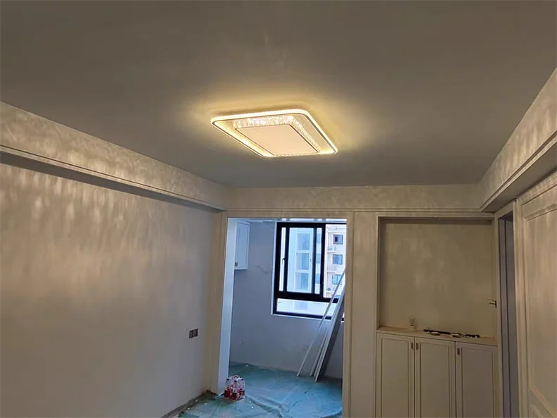 Luxury Living Room Lights Lustre Home Decoration LED Ceiling Lamp Modern Square Acrylic Gold Hall Bedroom Dining Room Fixtures