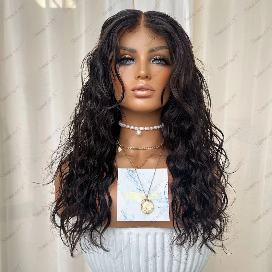 Natural Loose Curl Raw Indian Human Hair 13x6 Lace Front Wigs for Women Natural Hairline Glueless 5x5 HD Lace Closure Wigs