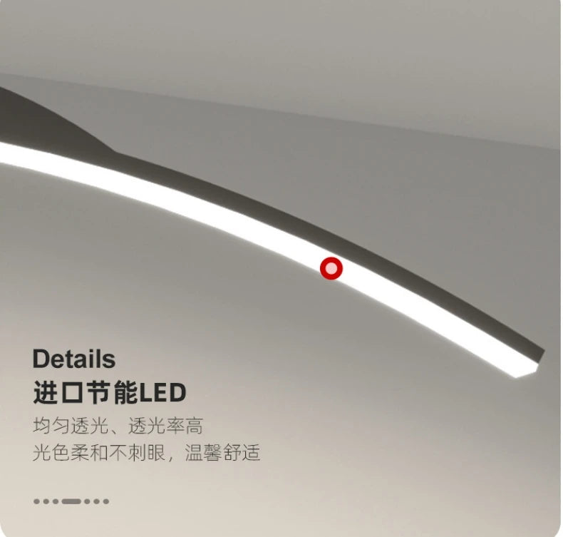 Curved Arc Chandelier for Dining Room Kitchen Bar Living Bedroom Ceiling Pendant Lamp Simple Suspension
