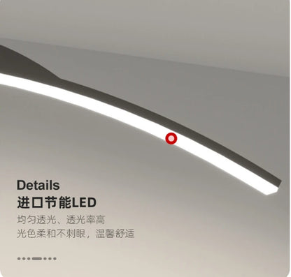 Curved Arc Chandelier for Dining Room Kitchen Bar Living Bedroom Ceiling Pendant Lamp Simple Suspension