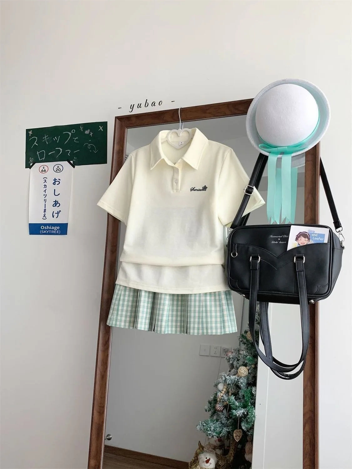 Japanese JK Uniform Polo Shirt and Skirt Suit Spring and Summer Wear Genuine All-match College Style Female Cute Lady Quiet