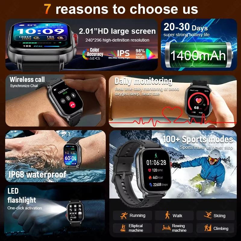 2026 New Bip 6 Smartwatch men Sports IP68 Waterproof Built-in 24H Heart Rate BT Call Ladies Fashion Smartwatch For Android IOS