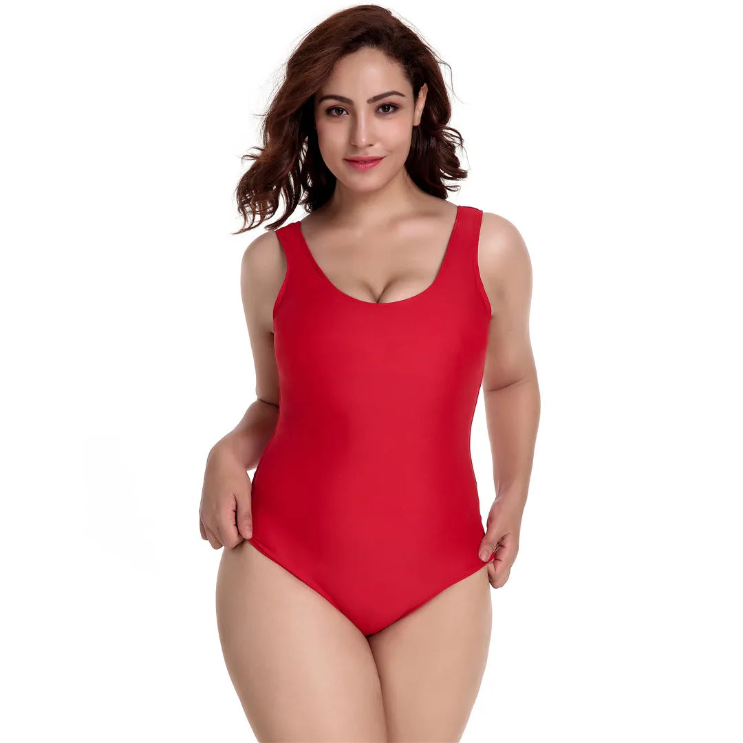 S - 6XL Sexy Female Plus Size Large Size One Piece Swimsuit Backless Monokini Swimwear Women Bather Bathing Suit Swim V128C