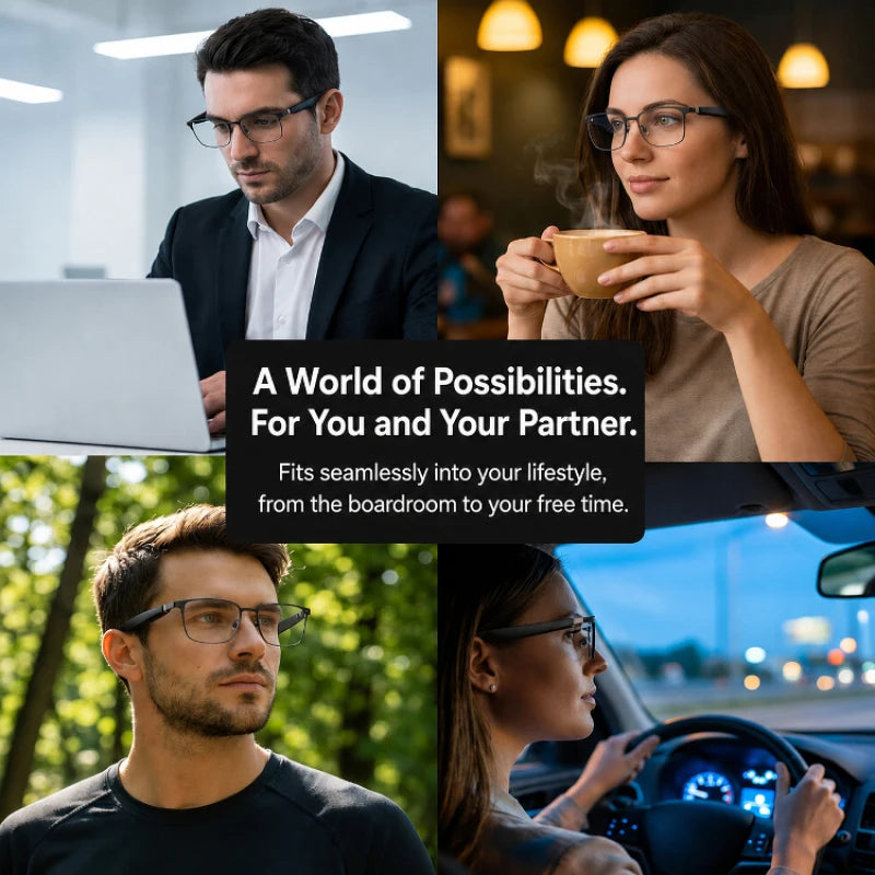 AI Smart Glasses Photochromic Lenses Touch Voice Control Bluetooth Call Real-Time Translation UV400 Multifunctional Eyewear
