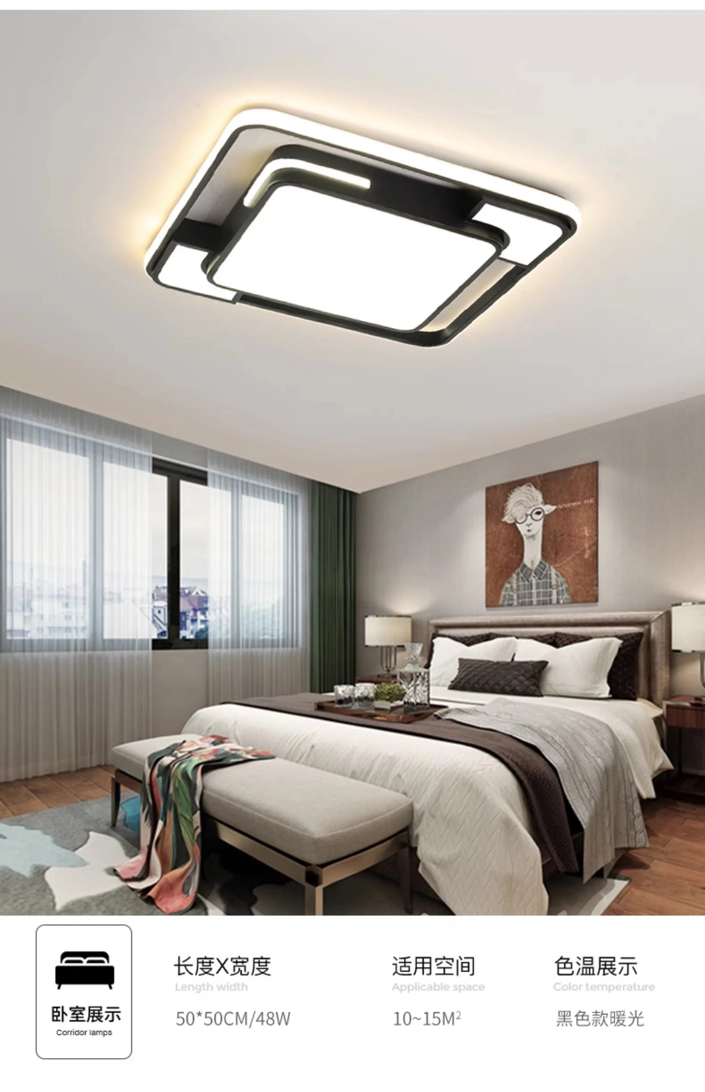 Living Room LED Ceiling Lamp Modern Simple Bedroom Room Dining Light Nordic Lustre Home Decoration Interior Lighting Chandelier