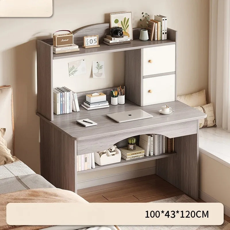 Home Desk Bookcase Integrated Simple Desktop Student Study Table Bedroom Dresser Locker Computer Desk