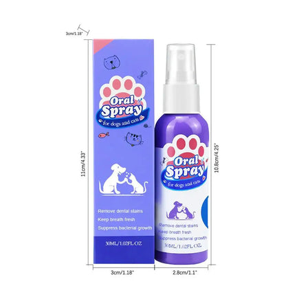 Pet Mouth Spray,Fresh Breath & Teeth Cleaning Spray,Pets Dog Oral Care Spray,Reduce Plaque & Tartar,Healthy Mouth For Dogs