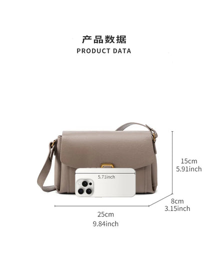 Women's Genuine Grade Cow  Leather Shoulder Crossbody Purse Bag Luxury Designer Ladies Underarm Bag Female Small Square Bag New