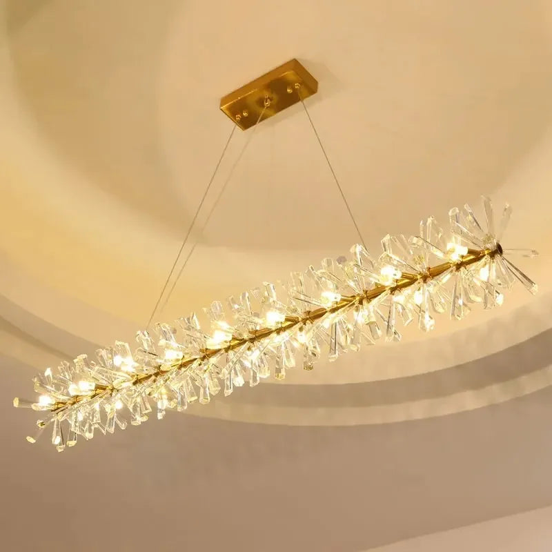 French crystal chandelier, romantic firefly, snowflake, light luxury, modern creativity, warm bedroom, dining room chandeliers