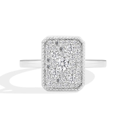 MINTYBOX Rectangul Moissanite Ring S925 Silver Engagement Diamond Rings 18K Gold For Women Luxury Fine Jewelry Anniversary Gift
