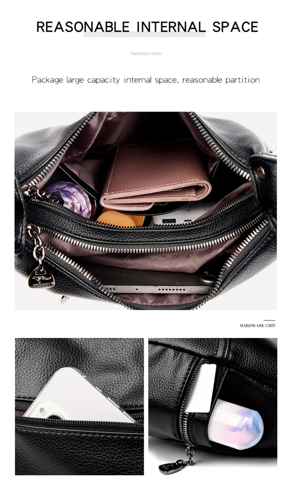 The New Style Bag Leather Luxury Handbags Women Bag Designer Solid Color Women Shoulder Messenger Bags for Women 2024 Sac A Main