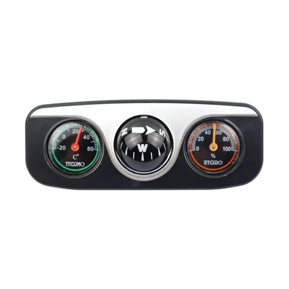 3 In 1 Car Compass Thermometer Hygrometer Dash Mount Navigation Ball Direction Pointer For Vehicle Auto Boat Accessories