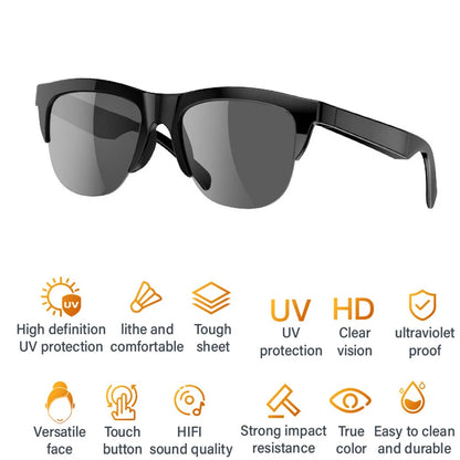 Smart F06 Glasses Wireless Bluetooth Sunglasses Built-in Microphone Speakers Touch Bluetooth 5.3 Glasses Can Listen To Music Cal