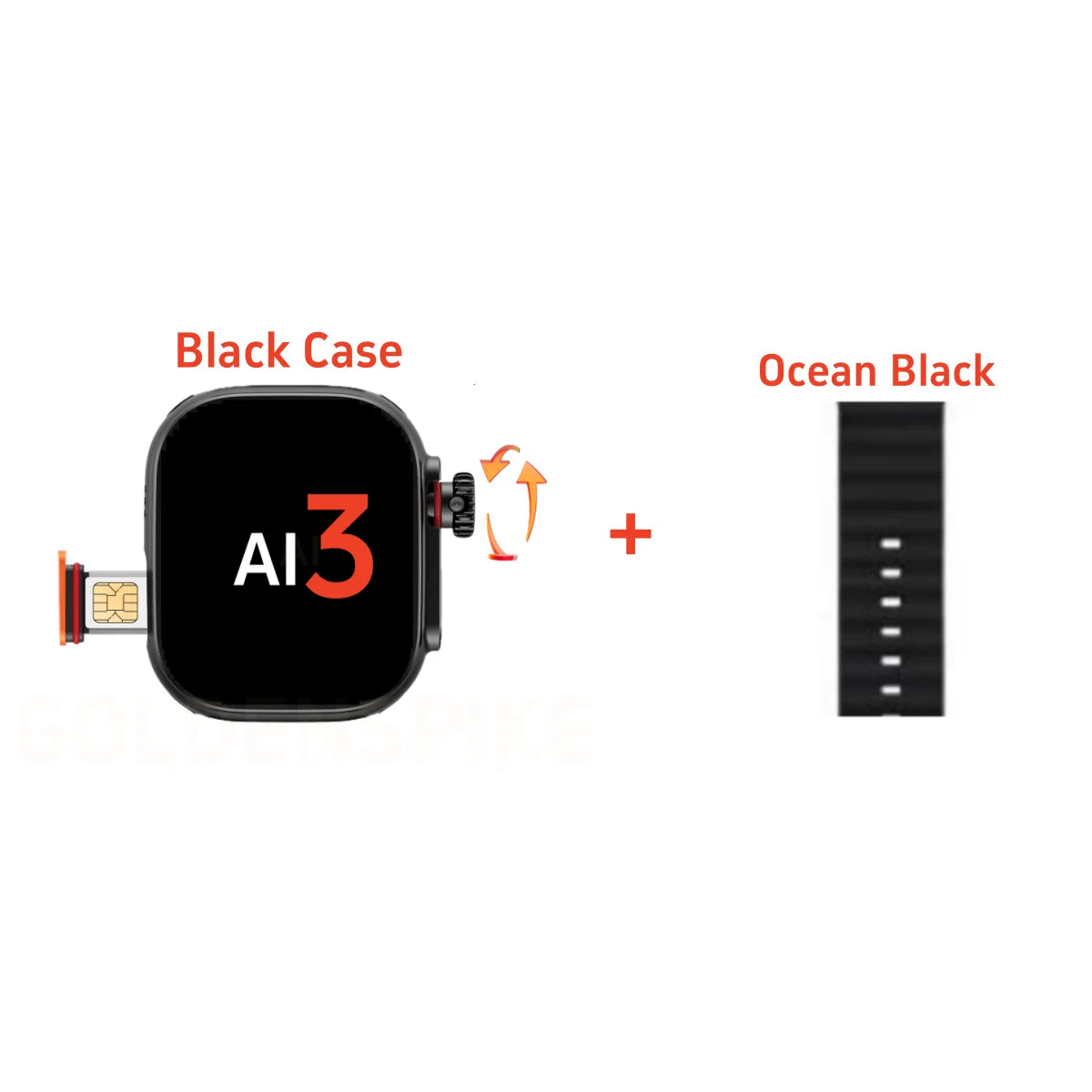 Microwear Ultra Ai3 Smartwatch 5G 180° Rotating Camera Google Play GPS WIFI 2.29inch Amoled HD Display 4G Calling Smartwatch Men