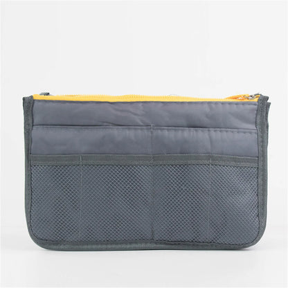 Multifunctional Bi-fold Storage Bag Double Zipper Large Capacity Storage Arrangement Makeup Toiletries Large Classification Bag