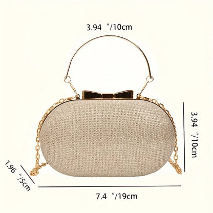 Light luxury sequined hand-held dinner bag, elegant style bag, high-end chain single-shoulder crossbody bag